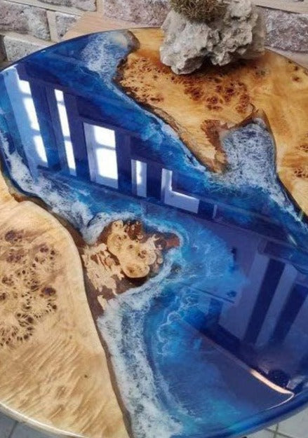 Ocean Pattern Resin Table