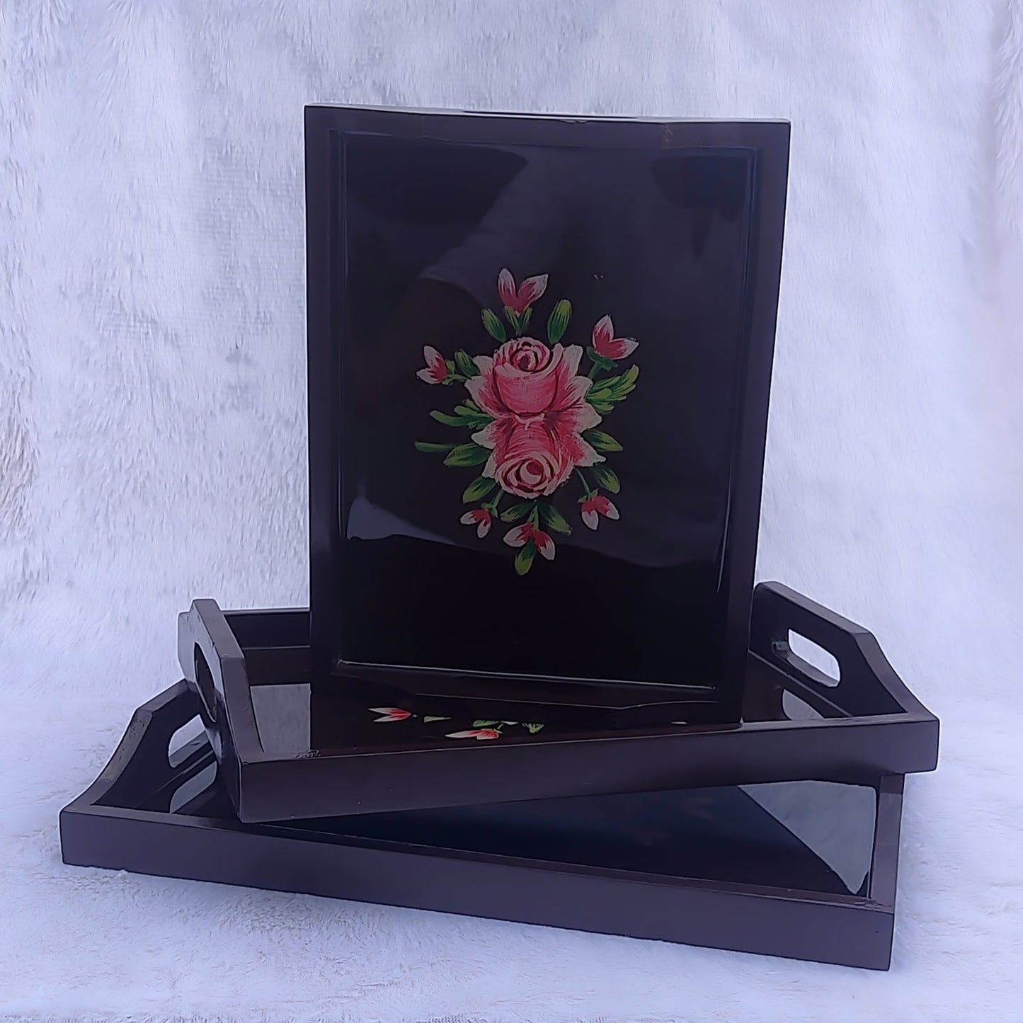 Double Rose Handprint Trays