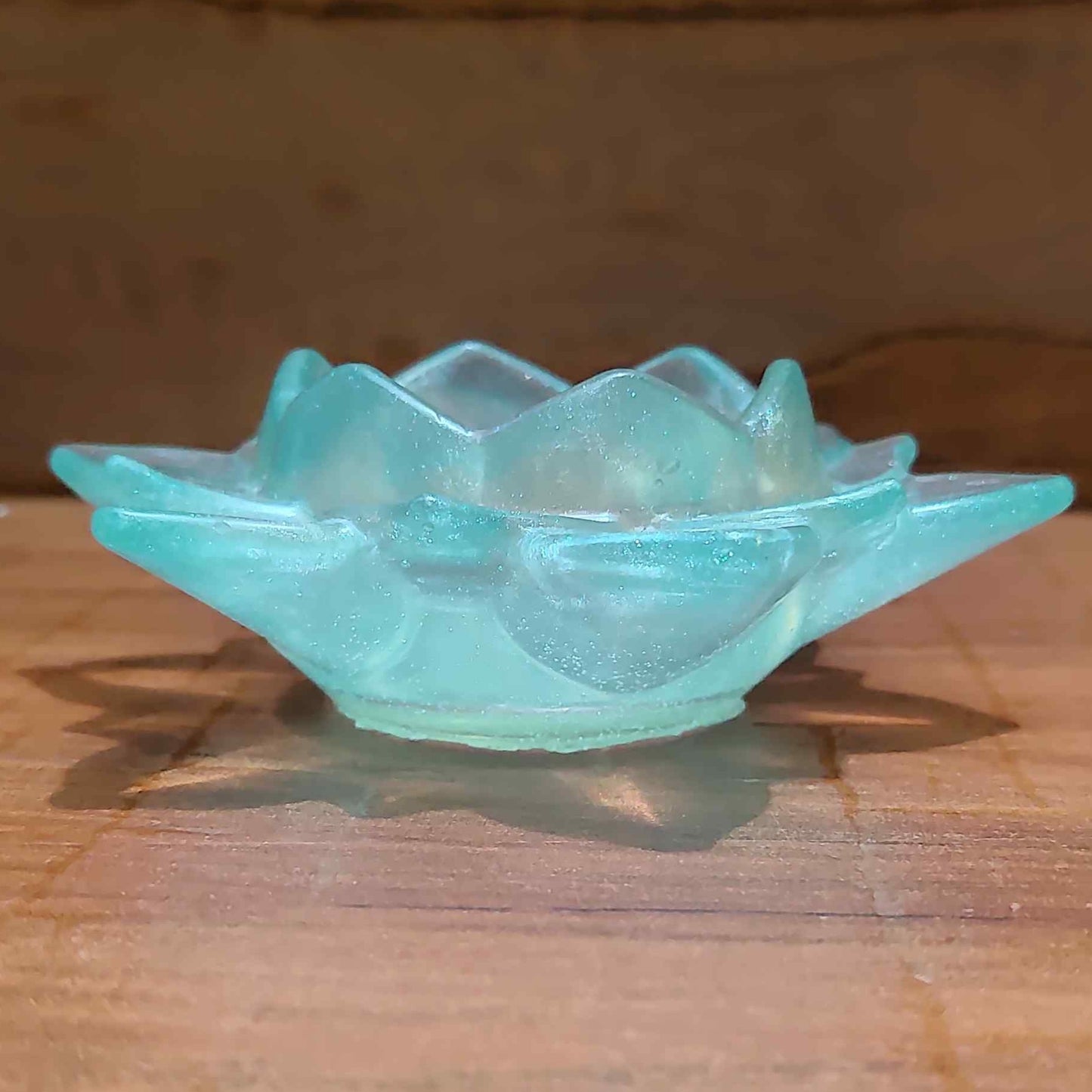 Light Blue Lotus Candle Holder