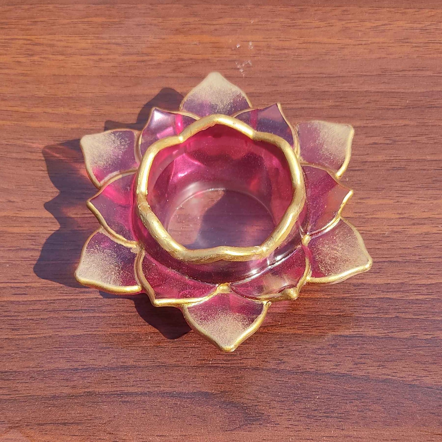 Pink Lotus Candle Holder