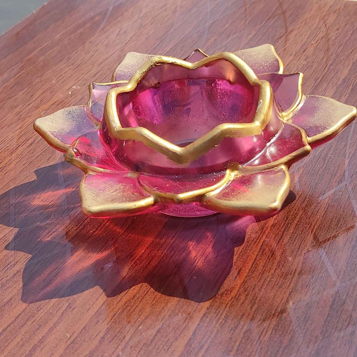 Pink Lotus Candle Holder