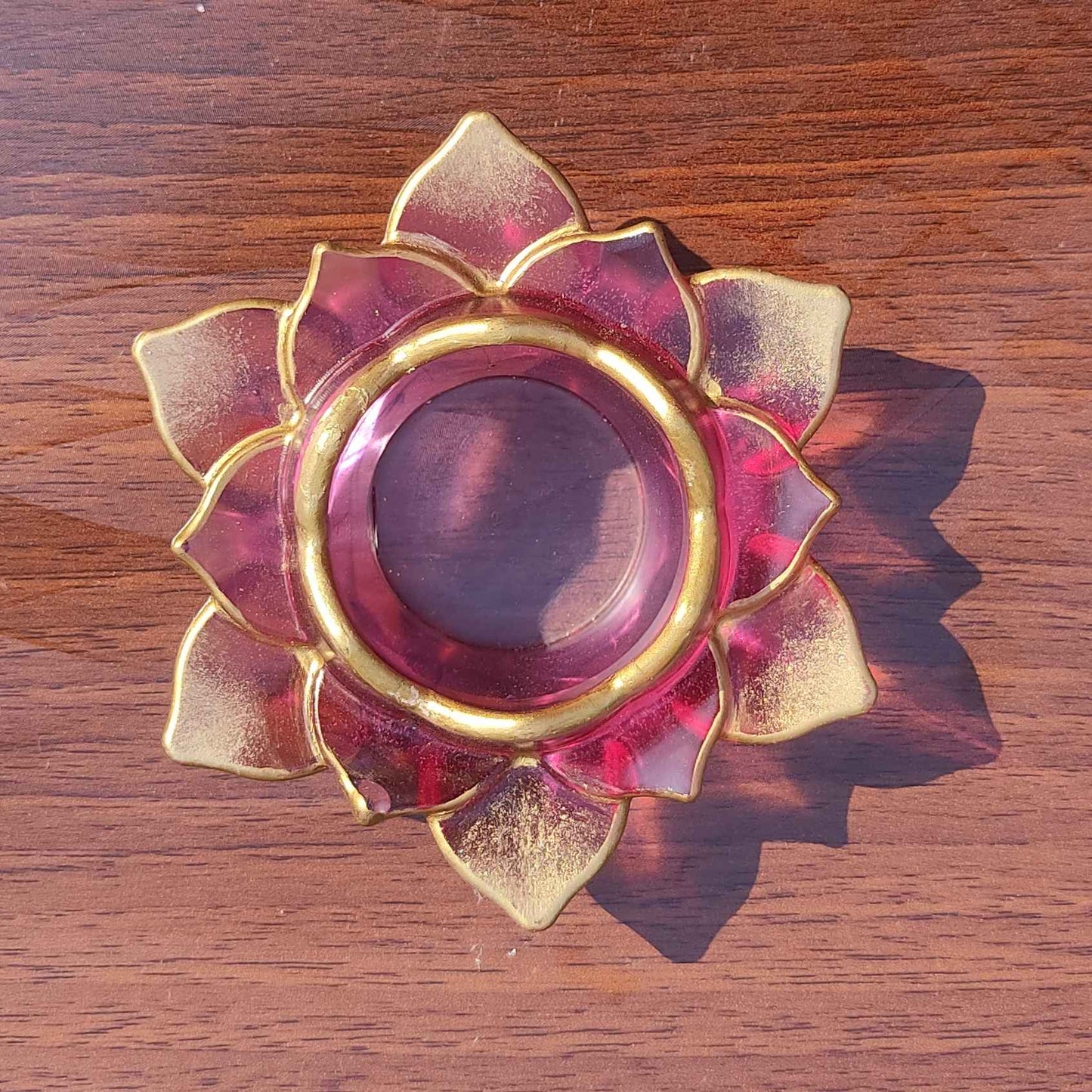 Pink Lotus Candle Holder
