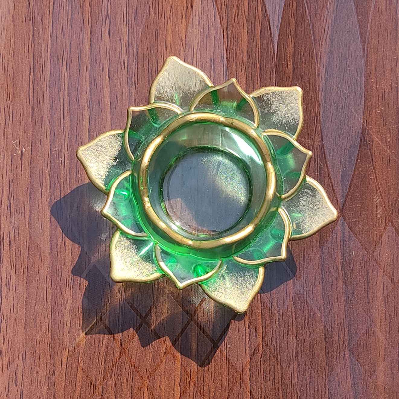 Green Lotus Candle Holder