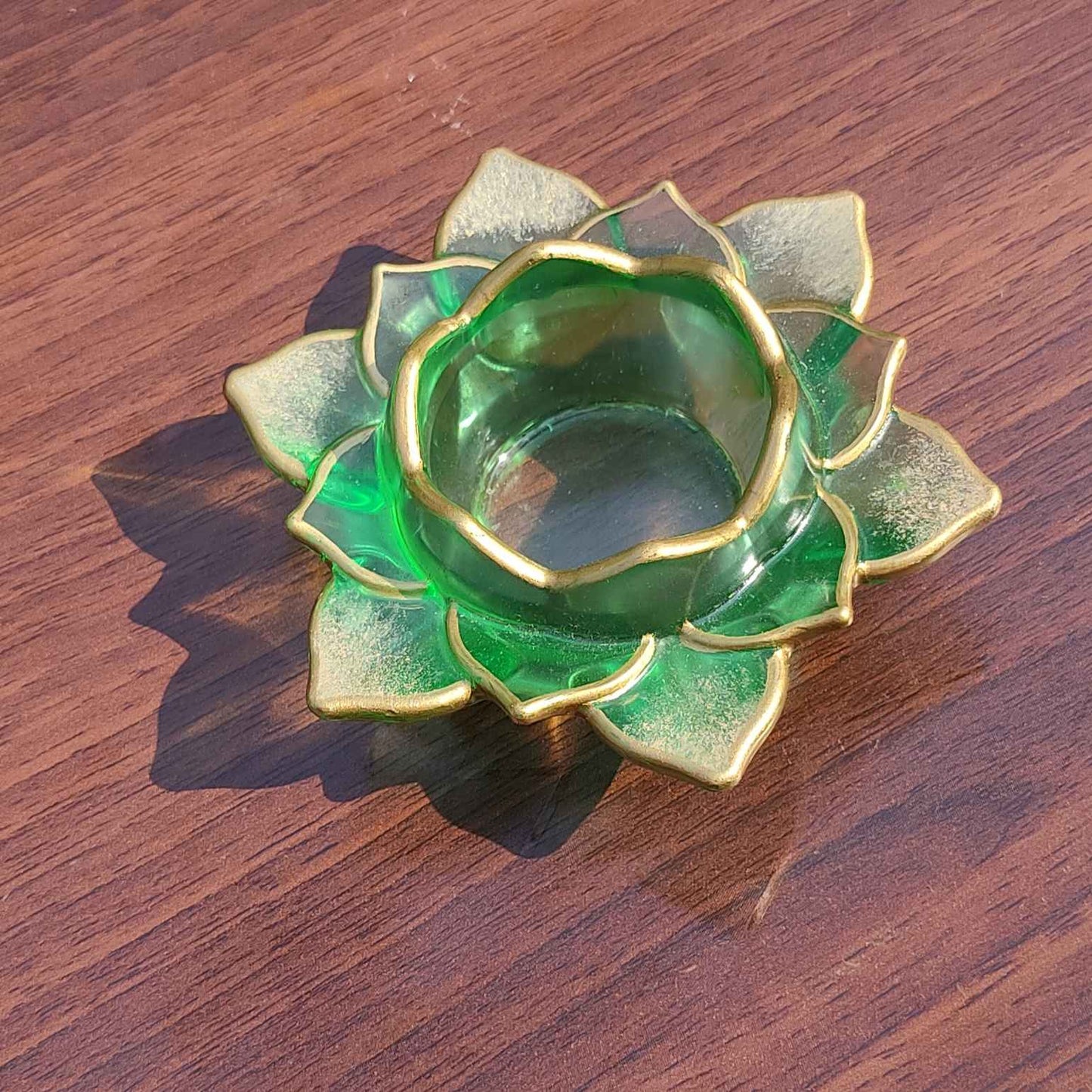 Green Lotus Candle Holder