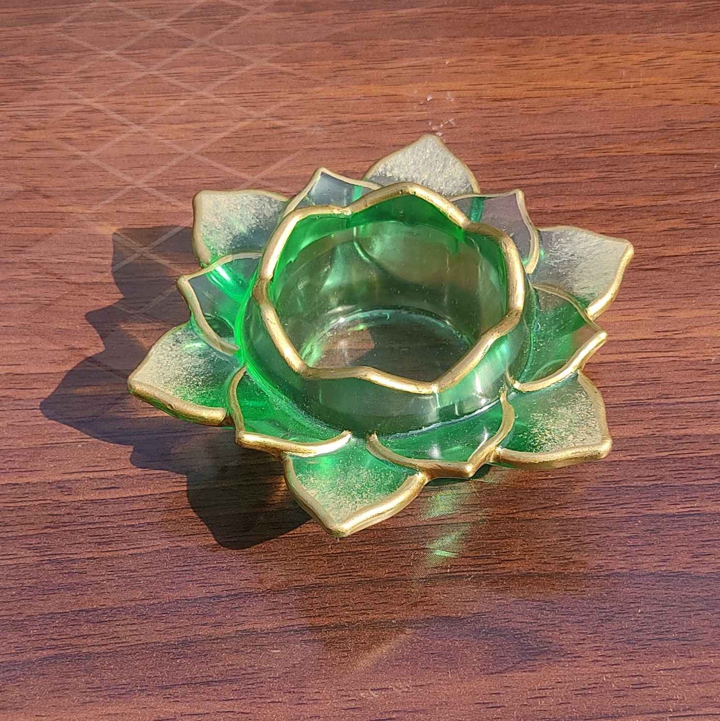Green Lotus Candle Holder