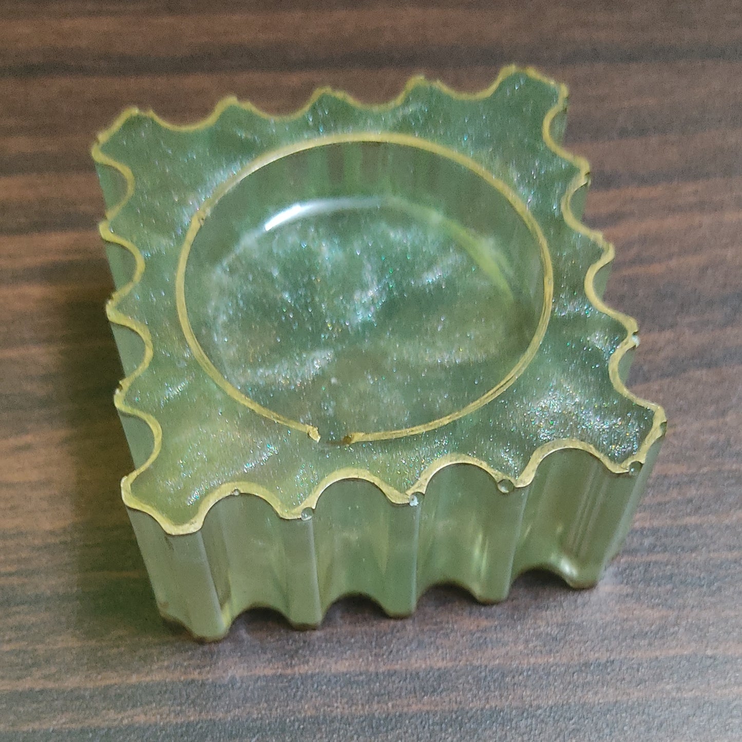 Silver Metallic Square Candle Holder