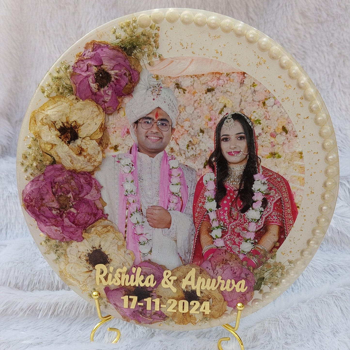 Half Floral Jaimala Frame