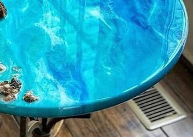 3D Ocean Patter Resin Wood