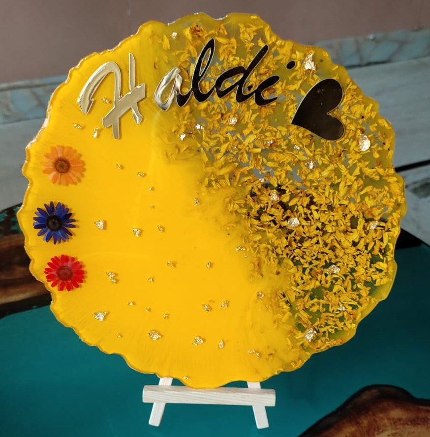 Resin Haldi Platter