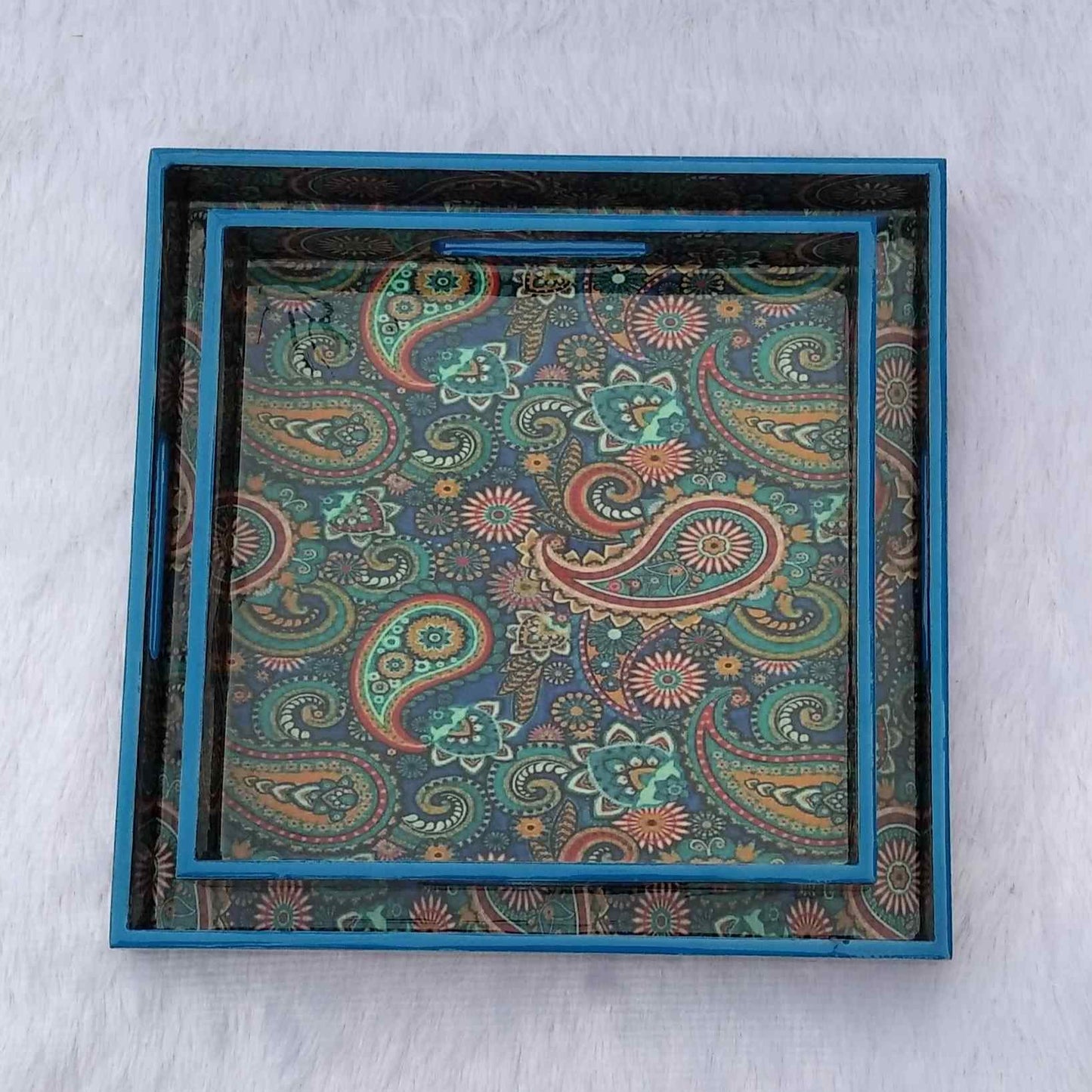 Floral Print With Green Base