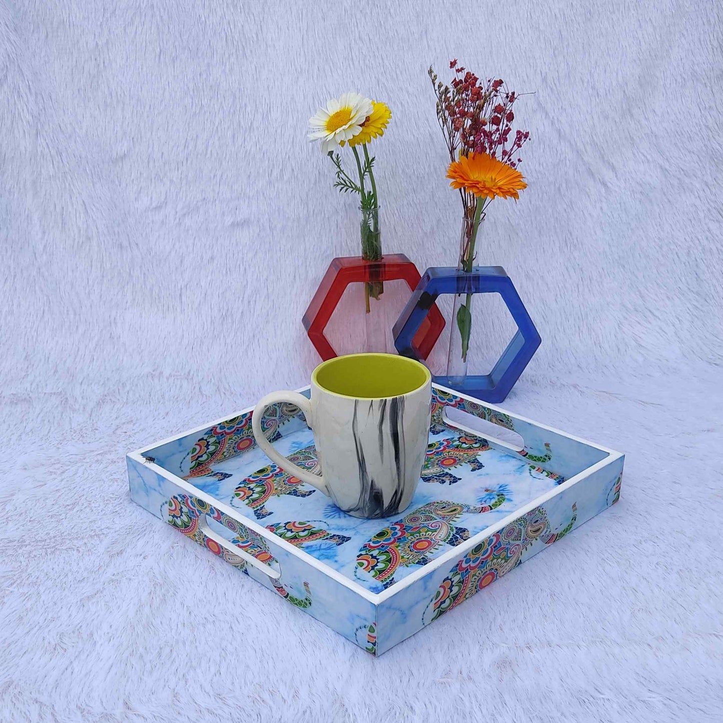 Animal Print Light Blue Base