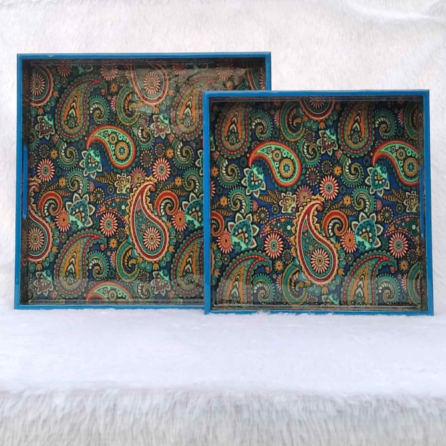 Floral Print With Green Base