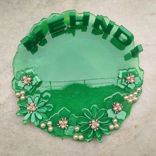 Green Mehndi Platter