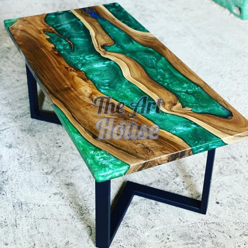 Creative Live Edge Resin Table