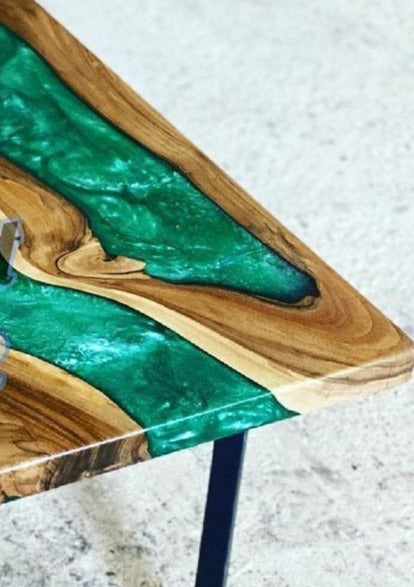 Creative Live Edge Resin Table