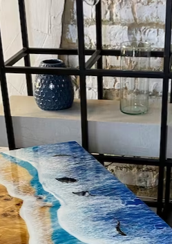 Ocean Pattern Resin Table