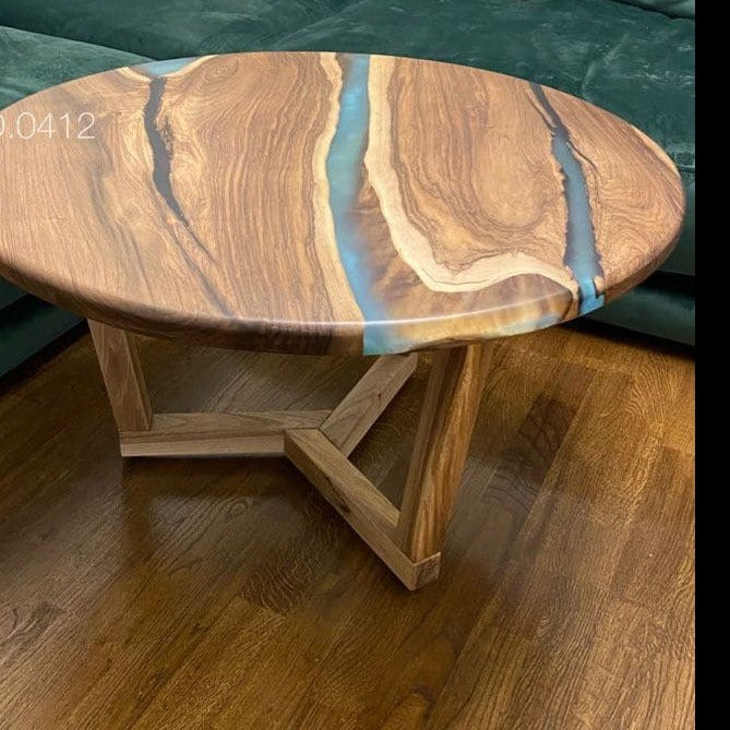 Walnut Wood Resin Table