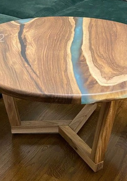 Walnut Wood Resin Table