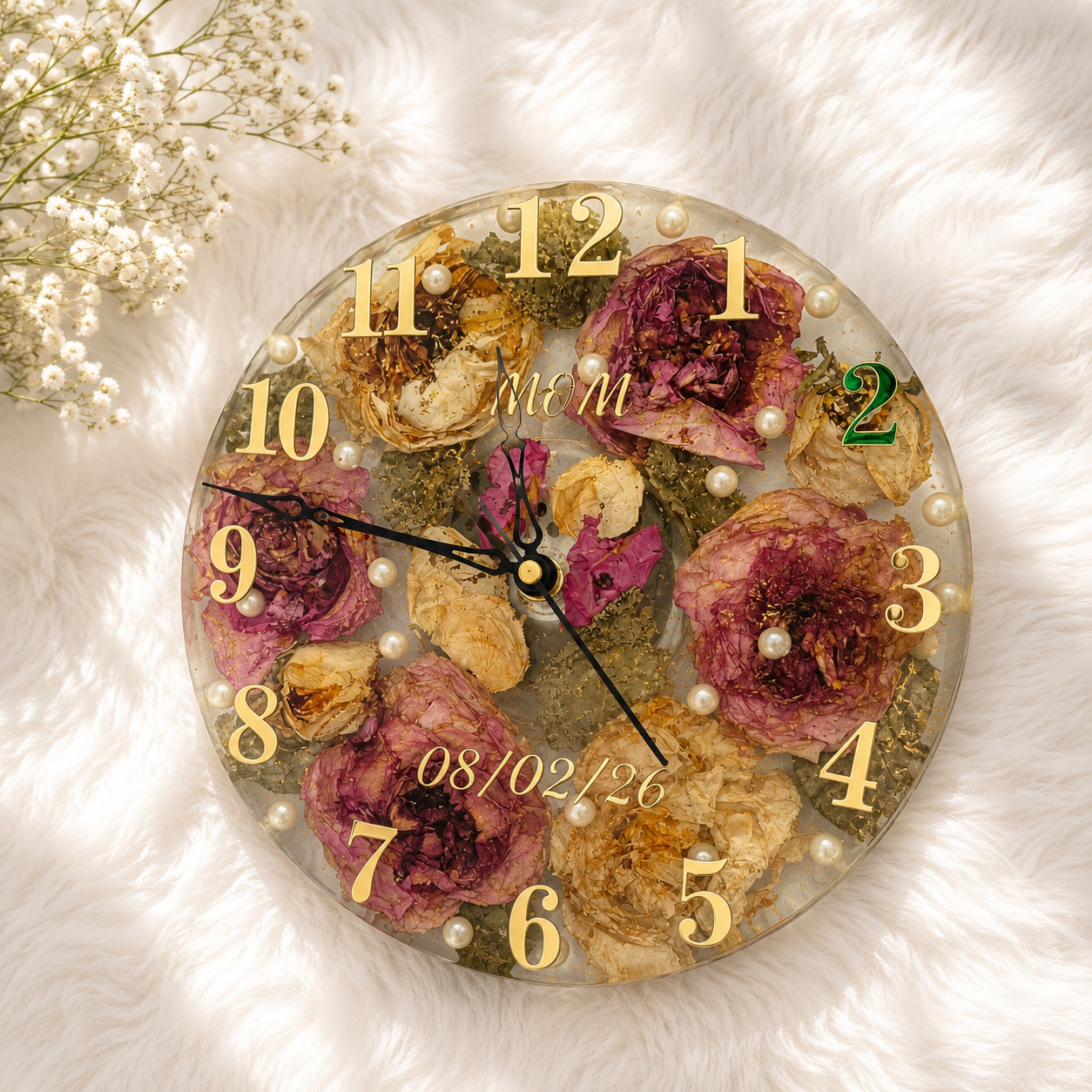 beautiful preserved resin clock