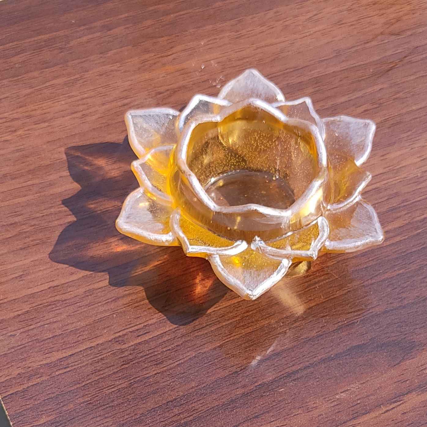 Orange Lotus Candle Holder