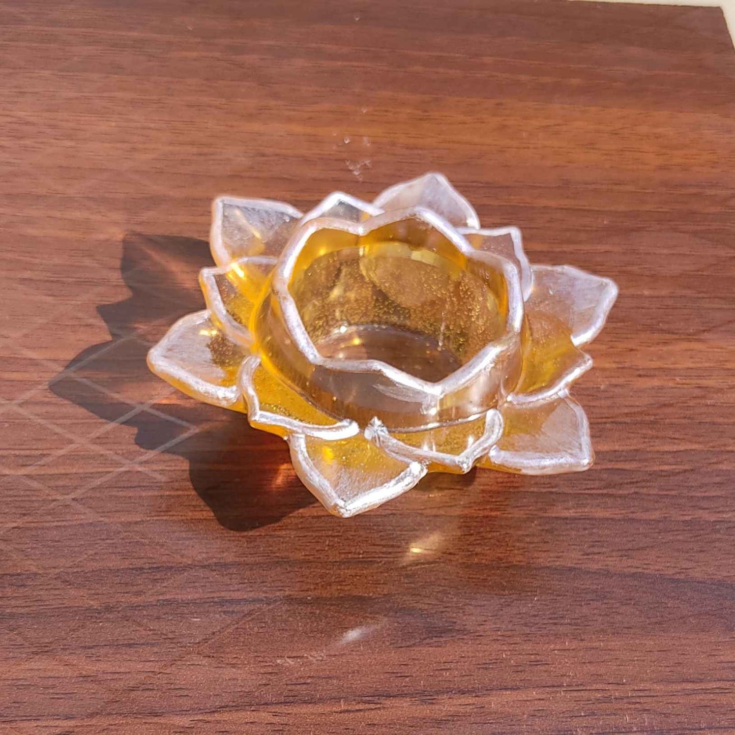 Orange Lotus Candle Holder