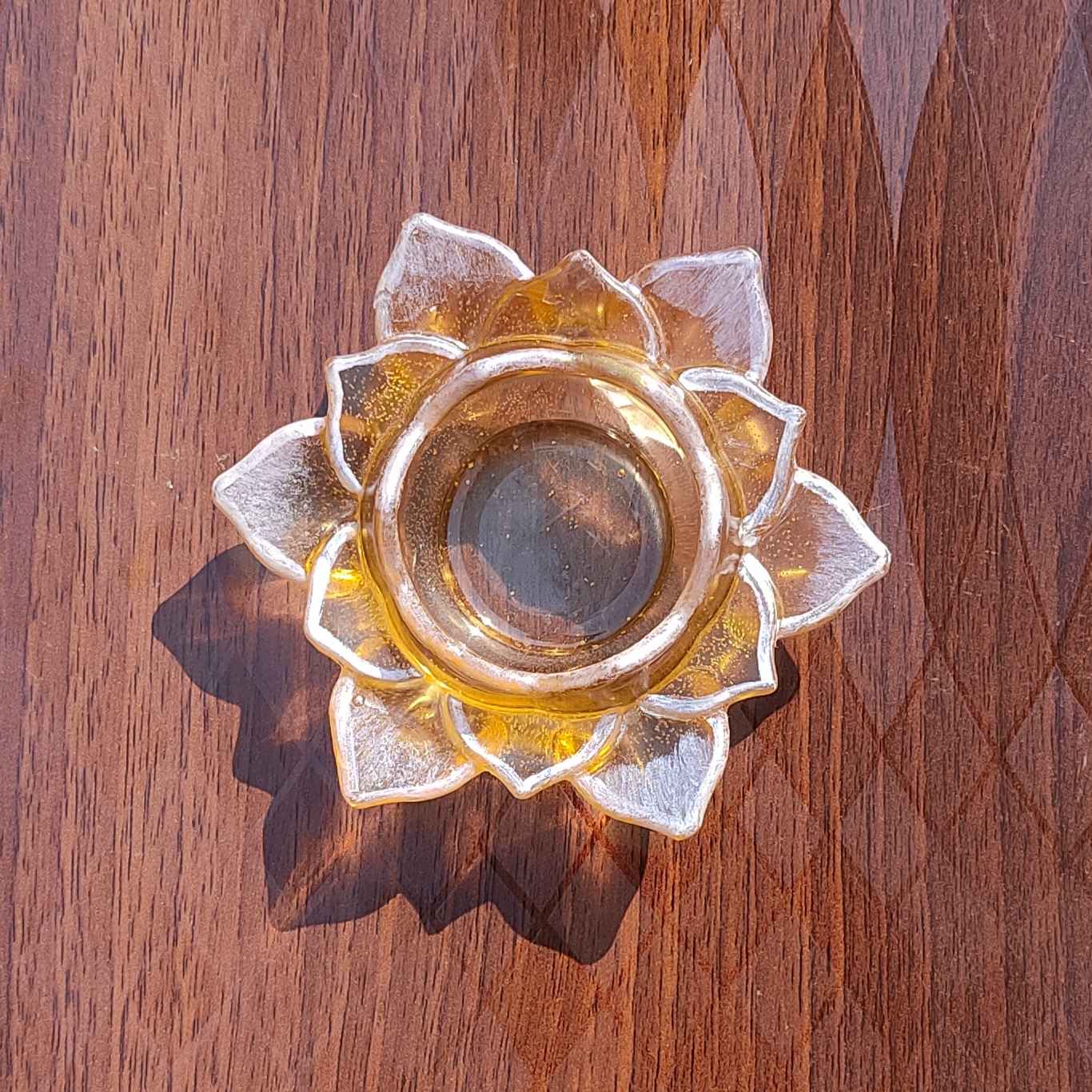 Orange Lotus Candle Holder