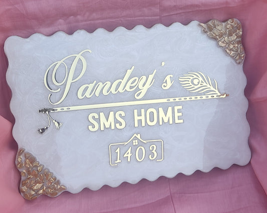 White Structure Theme Nameplate