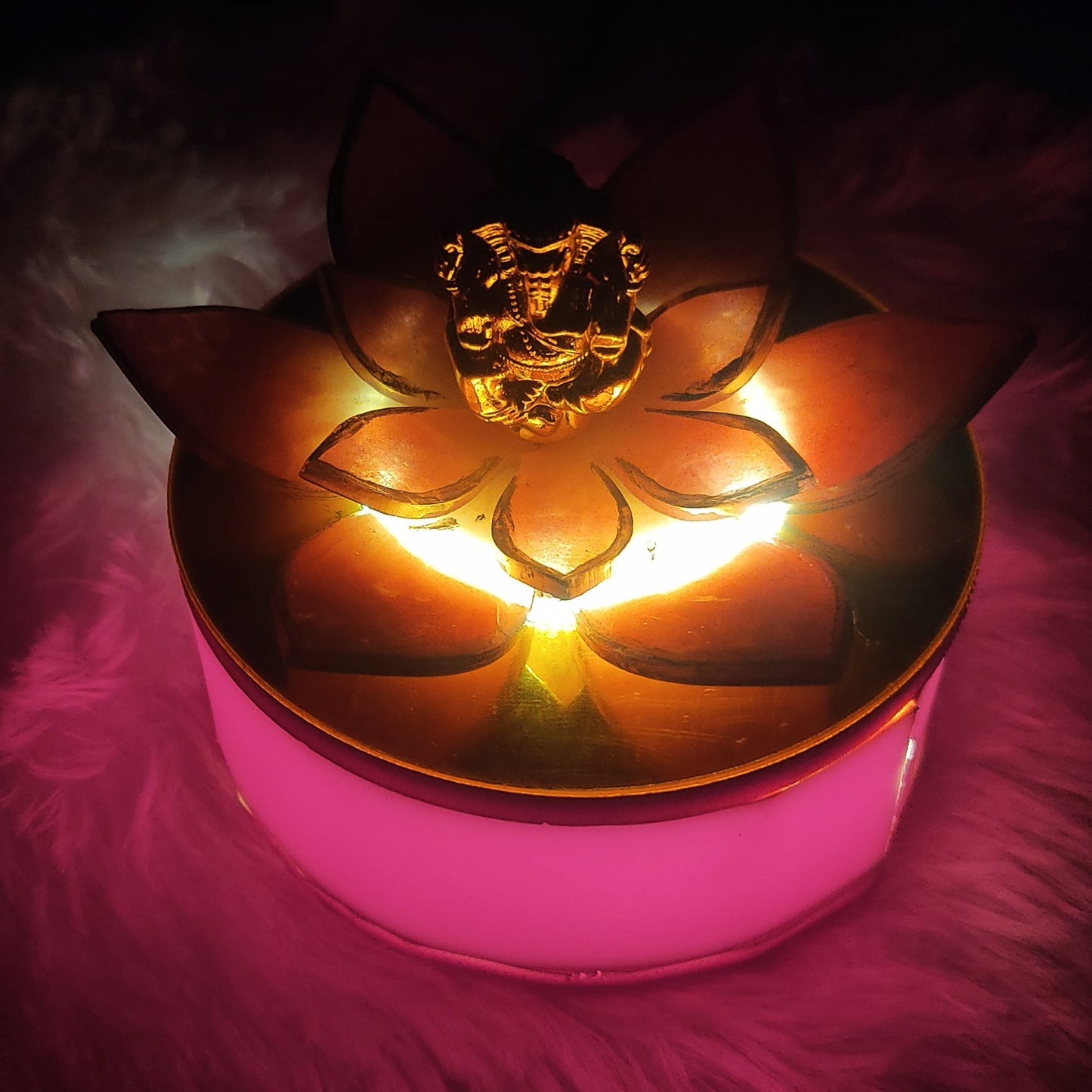 Spiritual Peach Lotus Stand