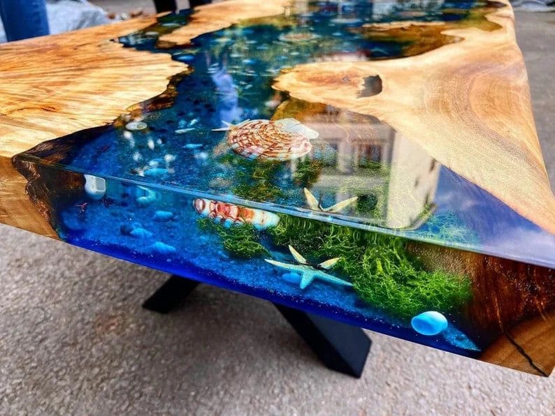 Ocean with Creature Resin Table