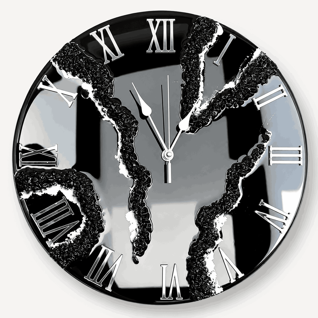 black-white-geode-resin-wall-clock-front