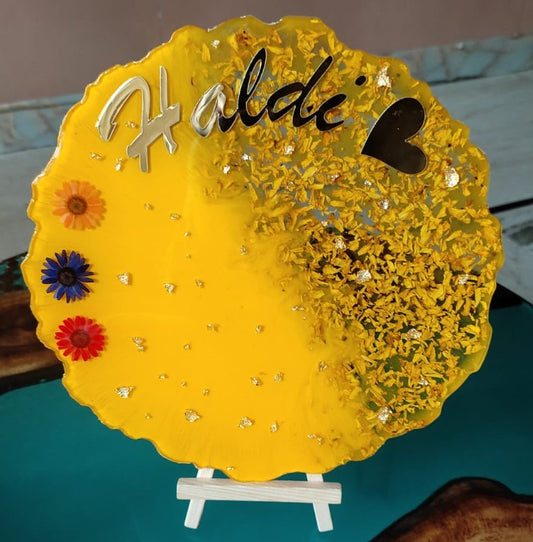 Resin Haldi Platter
