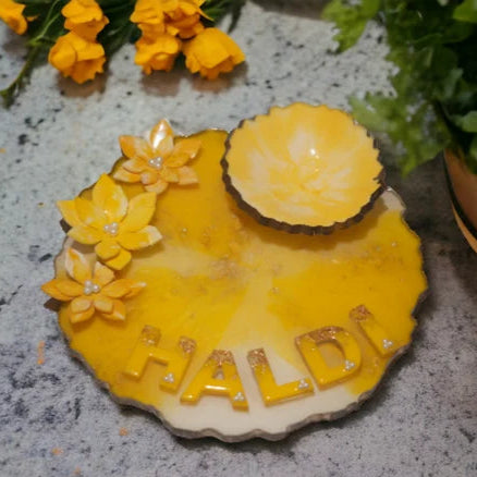 Resin Haldi Platter