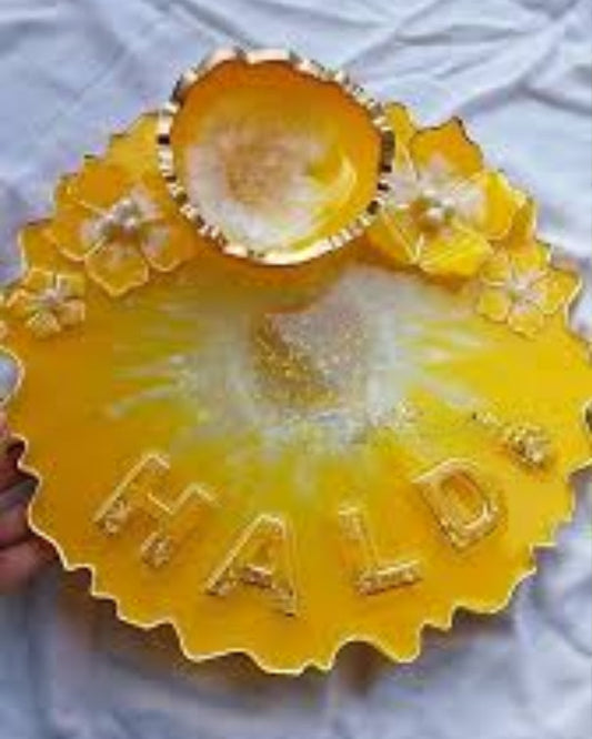 Resin Haldi Platter