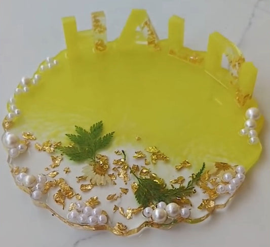 Resin Haldi Platter