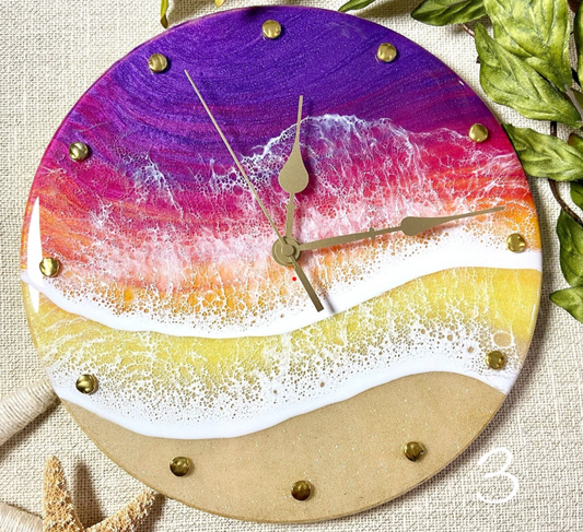 Multicolor Ocean Resin Wall Clock