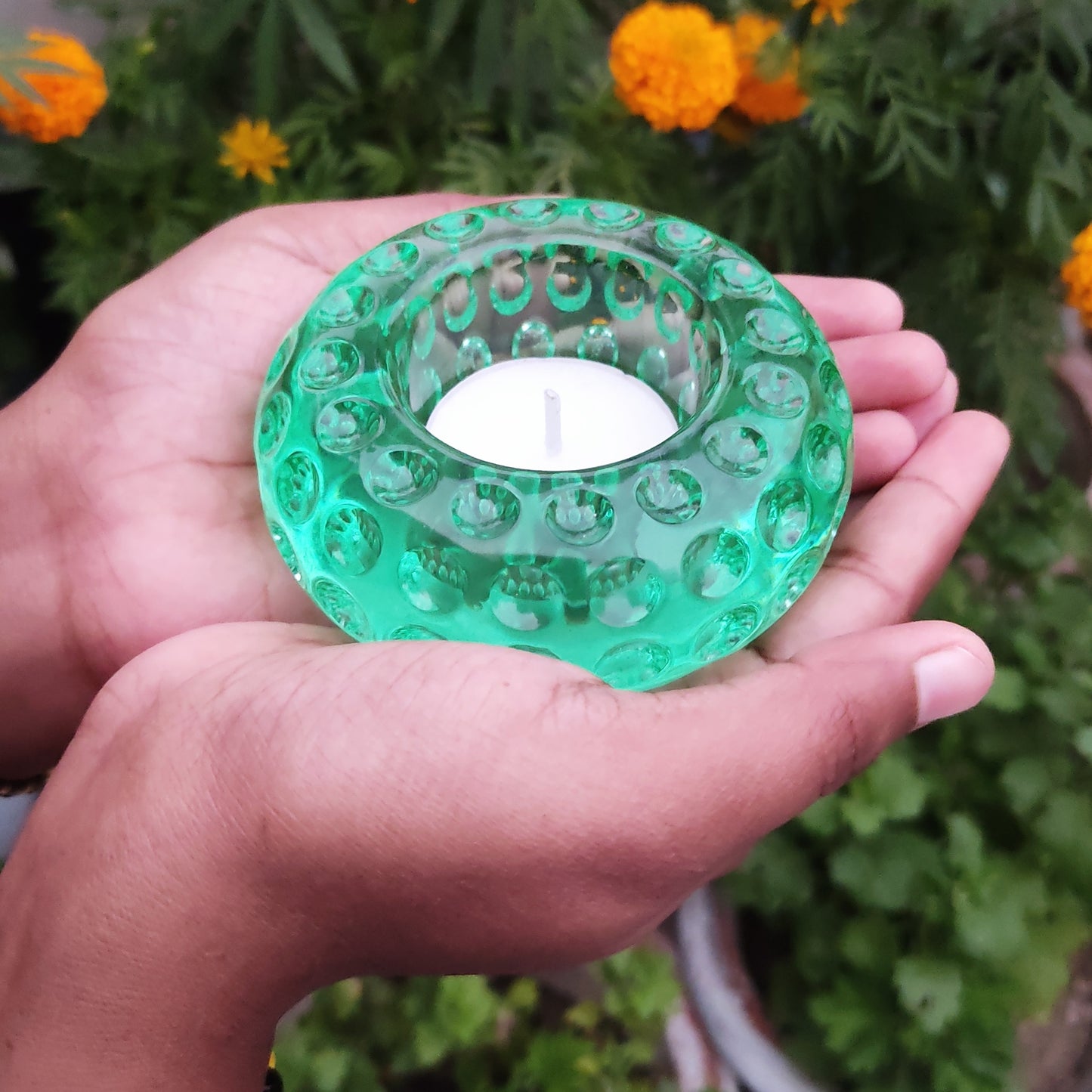 Green Bangle Candle Holder