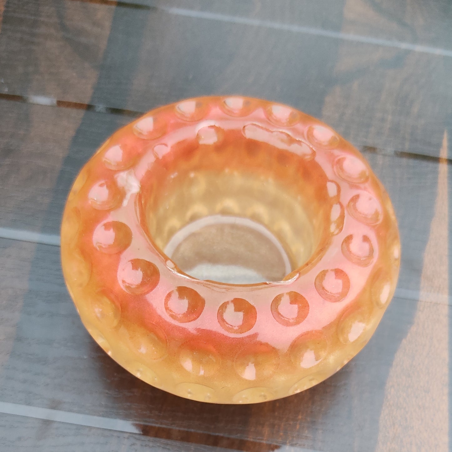 Cream Orange Bangle Candle Holder