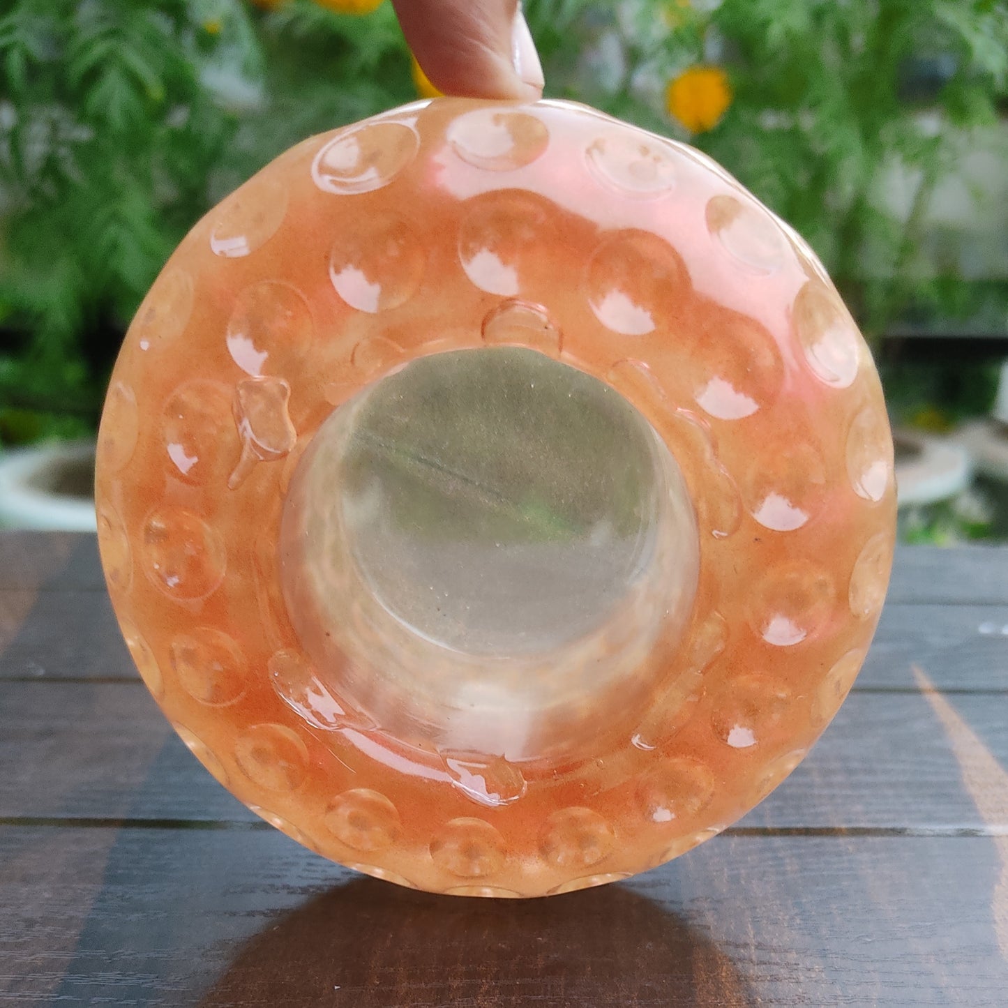 Cream Orange Bangle Candle Holder