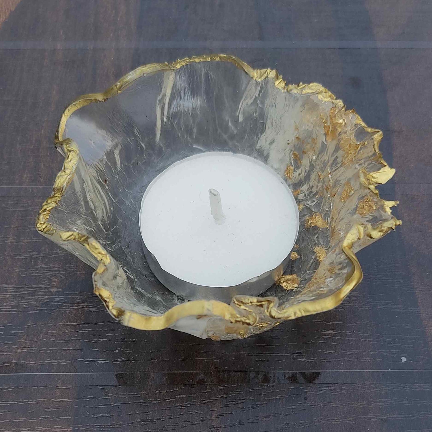 Golden Bowl Candle Holder