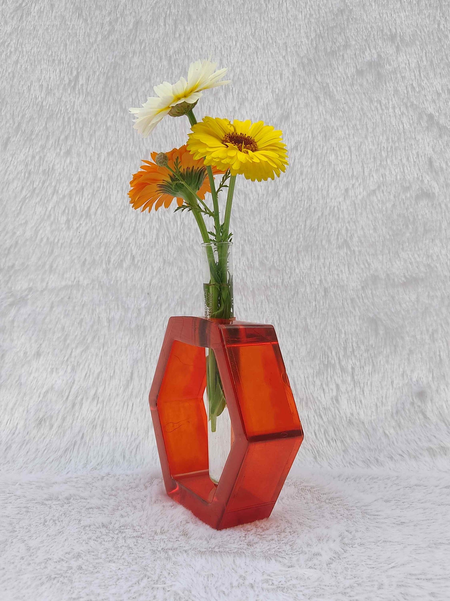 Red Hexagon Planter