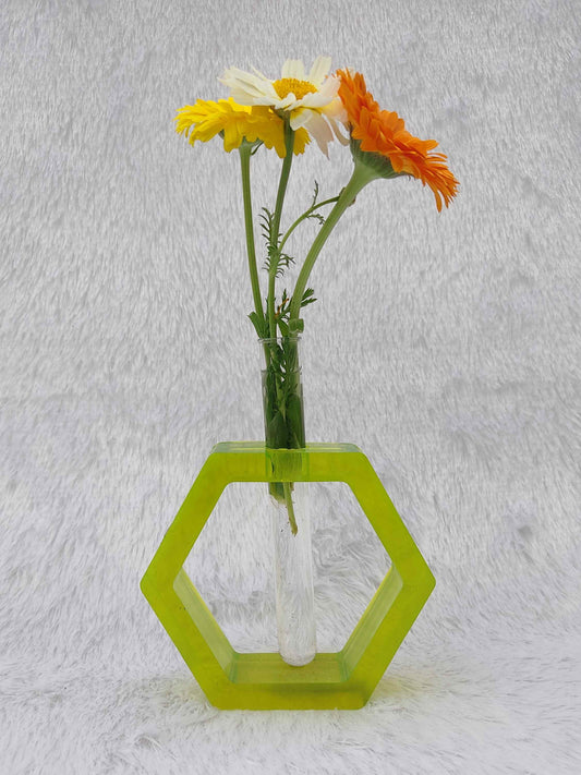 Yellow Hexagon Planter