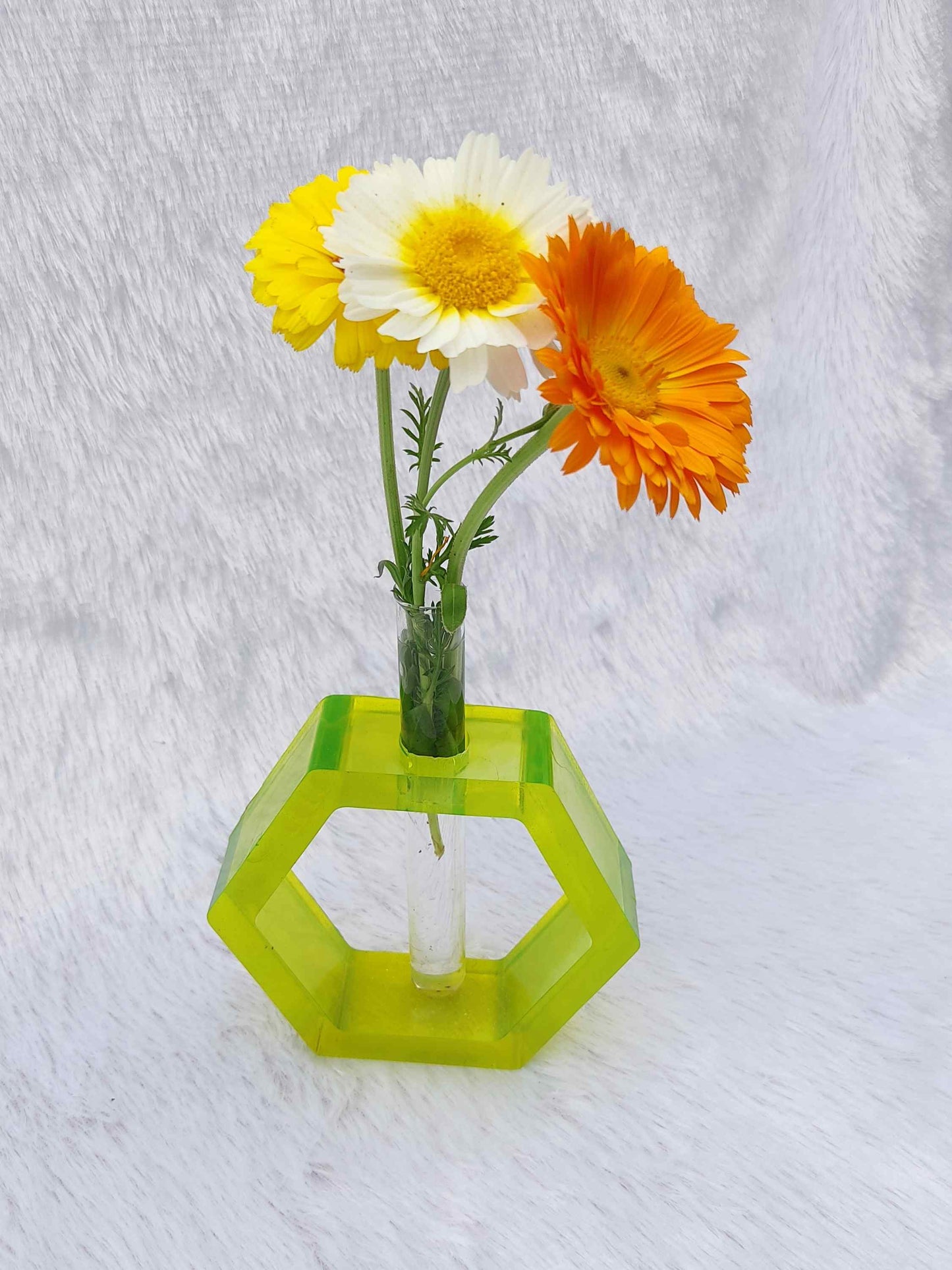 Yellow Hexagon Planter